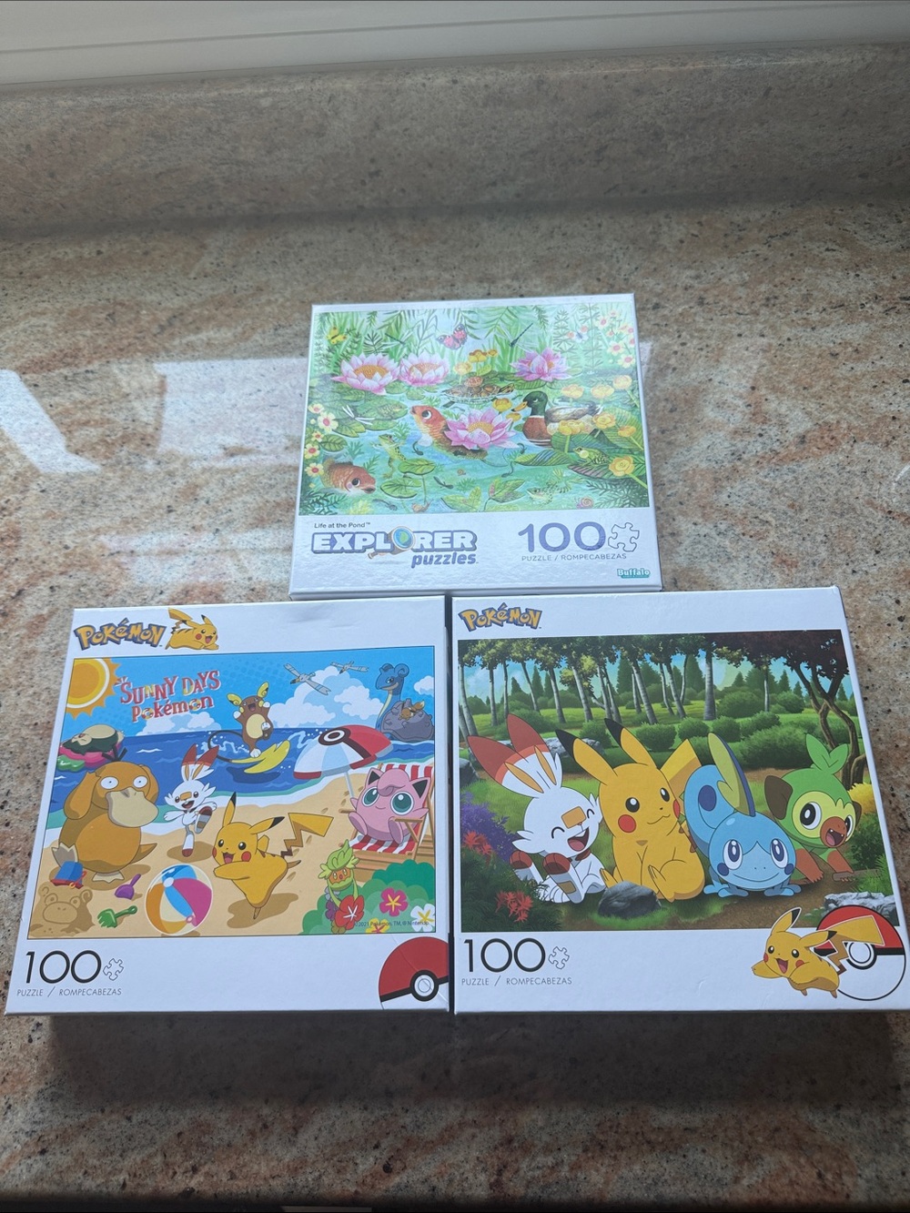 3 Bundle Kids 100-Piece Jigsaw Puzzle Bundle - (2) Pokémon